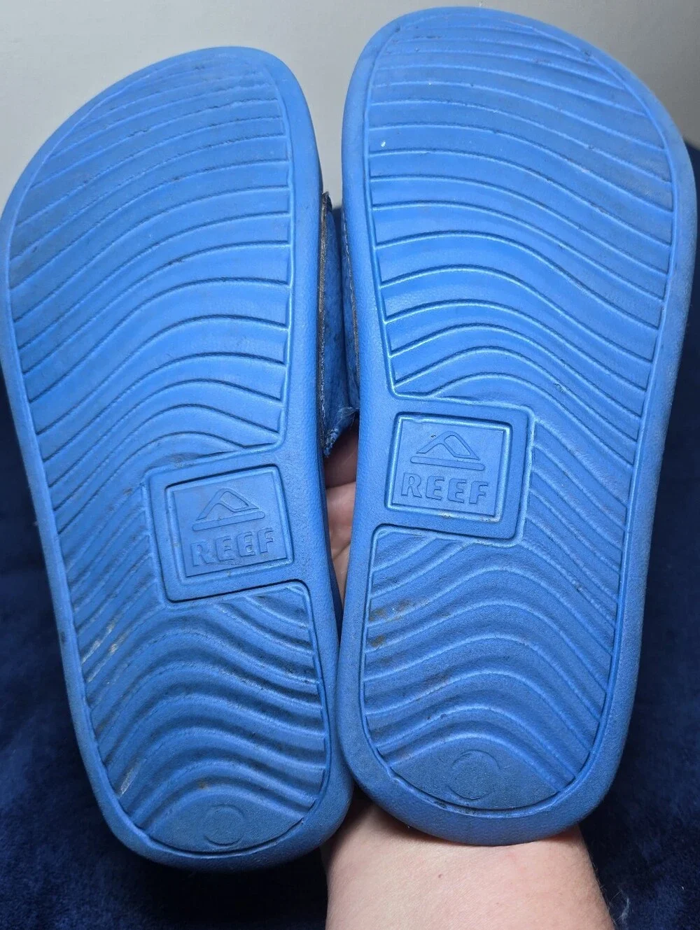 Reef Kids Slide Sandals Lightweight Water Ready Blue  Size 3